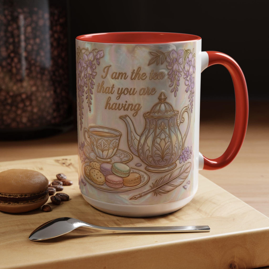 I Am The Tea You Will Be Having Faux 3D Effect Mug, Bookish Tea Lover Gift - image 4