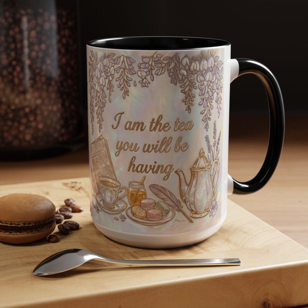 I Am The Tea That You Are Having Mug, Faux 3D Effect Bookish Tea Lover Gift - image 6