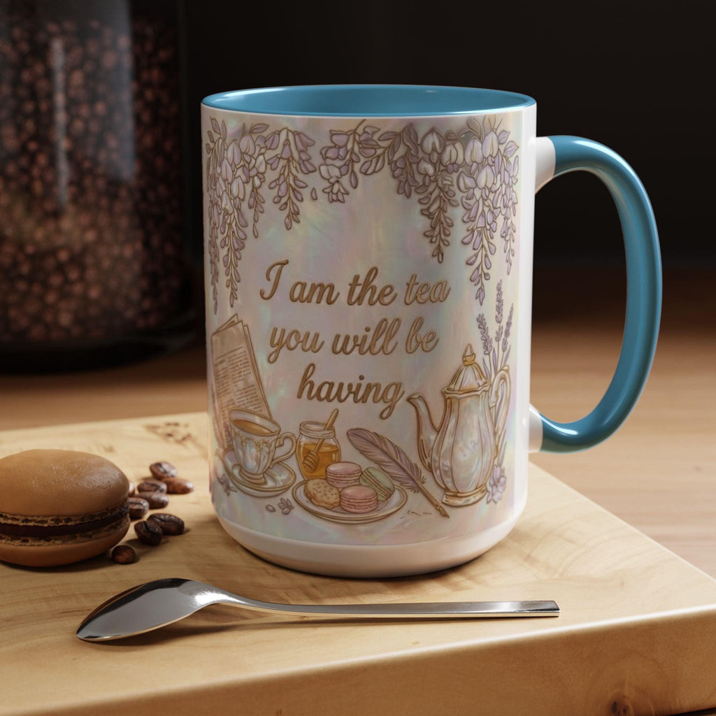 I Am The Tea That You Are Having Mug, Faux 3D Effect Bookish Tea Lover Gift - image 4