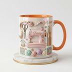 Personalized Sewing Machine Mug, Faux 3D Effect Craft Coffee Mug, Sewing Lover Gift, Crochet Lover Mug - image 5