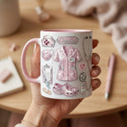 Personalized Nurse Mug, Faux 3D Effect Medical Icons, Gift For Nurses - image 2