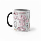 Personalized Nurse Mug, Faux 3D Effect Medical Icons, Gift For Nurses - image 4