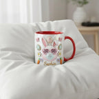 Personalized Easter Bunny Mug, Custom Name Easter Eggs Coffee Mugs, Cute Rabbit Easter Day Cup - image 4