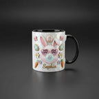 Personalized Easter Bunny Mug, Custom Name Easter Eggs Coffee Mugs, Cute Rabbit Easter Day Cup