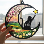 Personalized Cat Memorial With Cat Suncatcher, Custom Loss Of Cat Sympathy Gift, Cat Memorial Gift, Gift For Cat Lovers, In Loving Memory - image 5