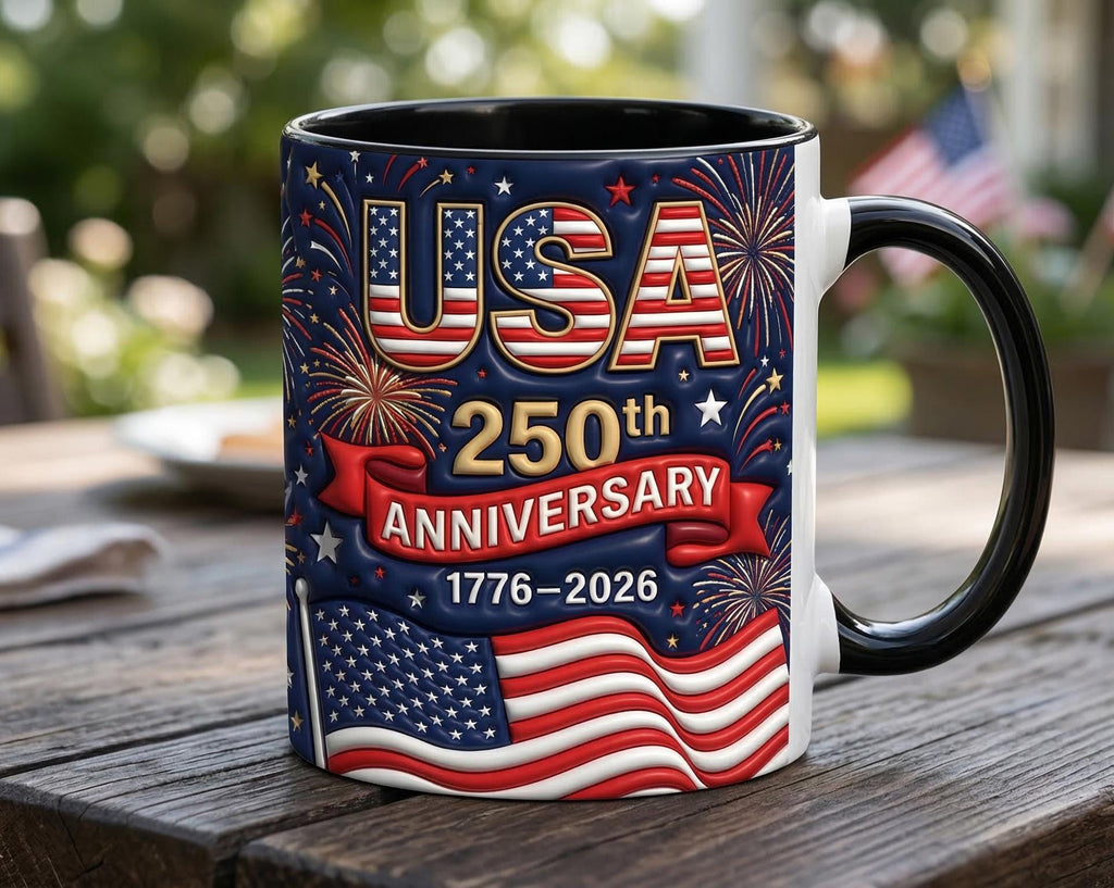 Personalized 250th Anniversary United States Mug, Descendant of a Patriot 1776–2026 Coffee Cup, Historic American Heritage Gift