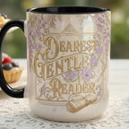 Dearest Gentle Reader Faux 3D Accent Mug, 2D Flat Cup, Romance Reader Accent Mug, Bookish Tea Lover Gift - image 5