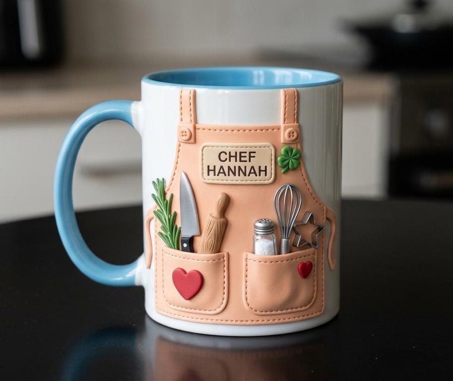 Personalized Baking Lover Mug, Baker Mug with Name, Baking Tools 2D Flat Coffee Cup, Mother's Day Gift - image 4