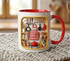 Personalized Baking Lover Mug, Baker Mug with Name, Baking Tools 2D Flat Coffee Cup, Mother's Day Gift - image 3