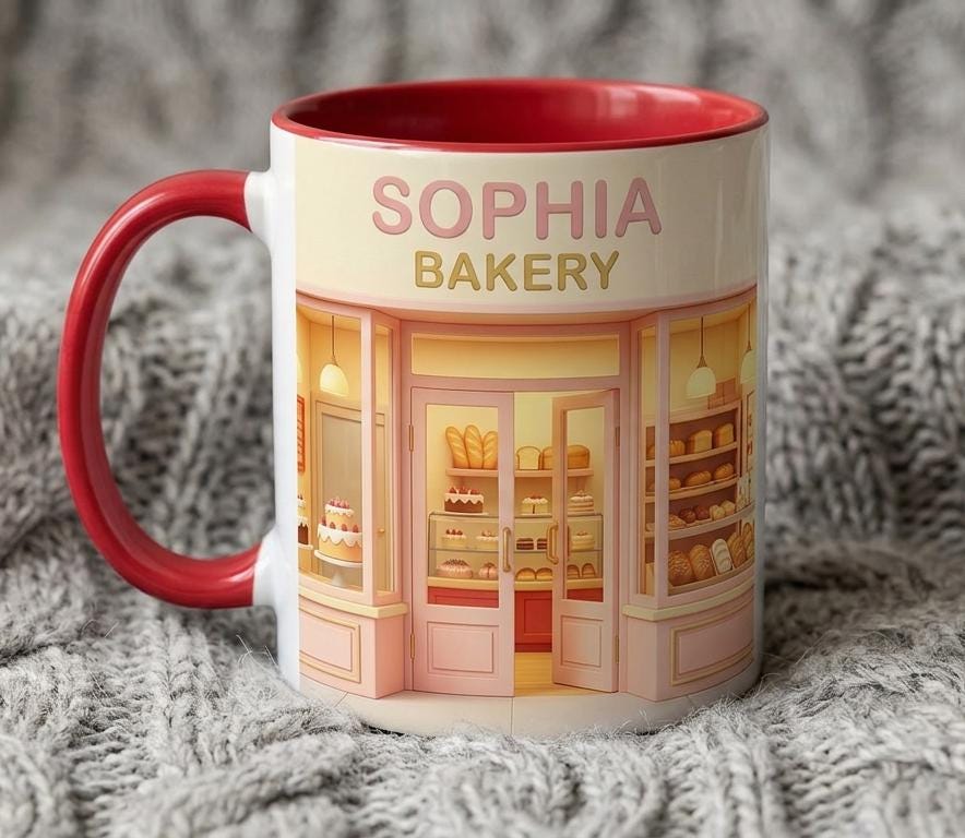 Personalized Baking Lover Mug, Baker Mug with Name, Bakery Shop Coffee Cup, Mother's Day Gift - image 4