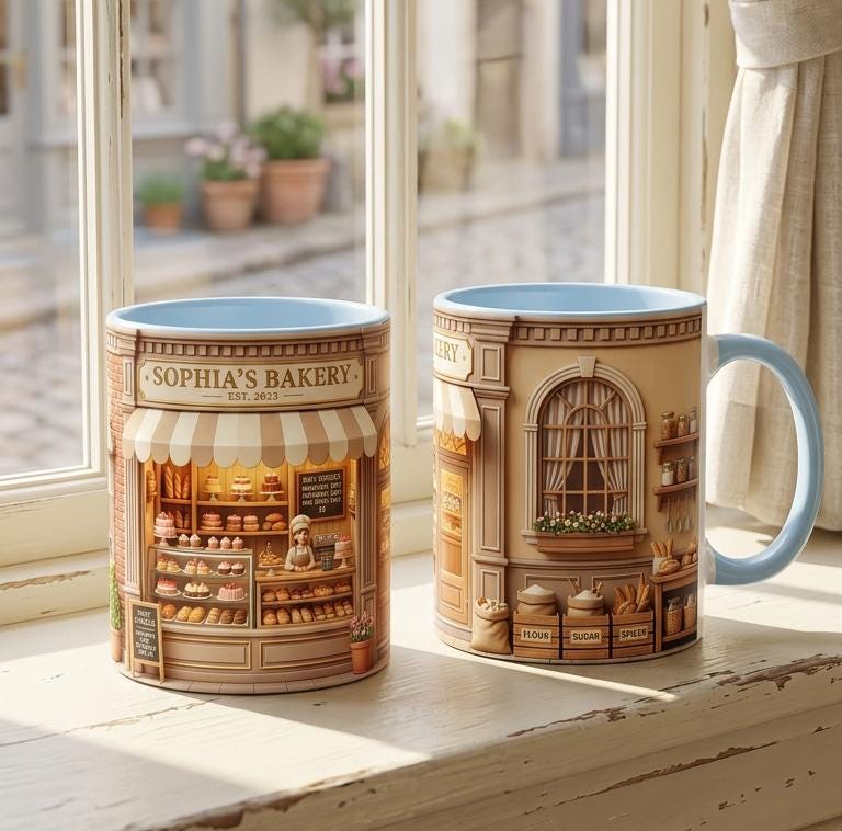 Personalized Baking Lover Mug, Baker Mug with Name, Bakery Shop Coffee Cup, Mother's Day Gift - image 2
