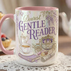 Bookish Dearest Gentle Reader Faux 3D Mug, Bookish Tea Lover, Romance Reader Gift, 2D Flat Mug - image 2
