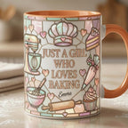 Personalized Baker Mug, Faux 3D Effect Baking Tools Design, Kitchen Gift, Baking Lover Gift, 2D Flat - image 2
