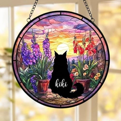 Custom Maine Coon Cat Loss Suncatcher, Custom Pet Memorial Gift, Pet Loss Sympathy Gift, Cat Lover Gift, Pet Remembrance Gift, custom photo - image 6