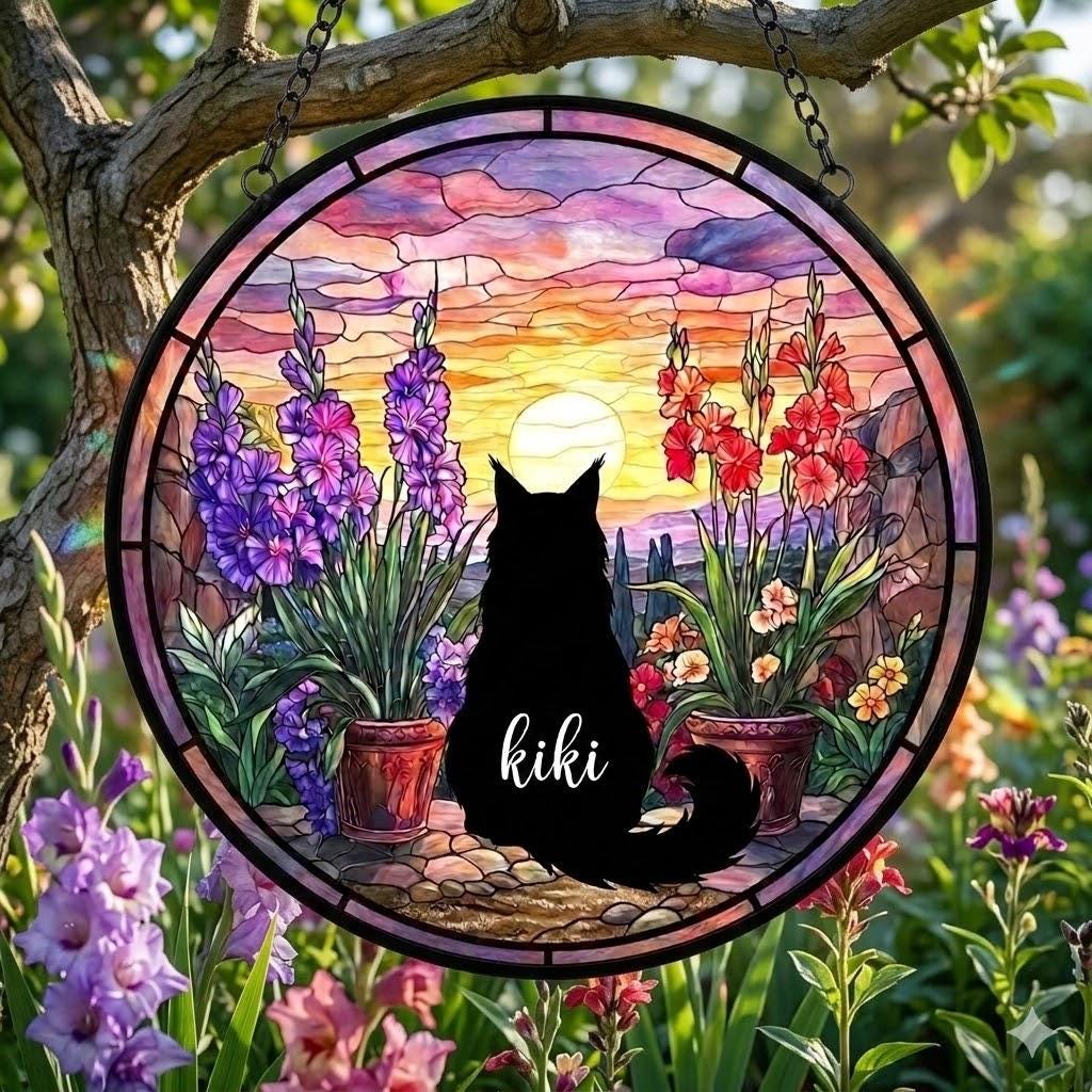Custom Maine Coon Cat Loss Suncatcher, Custom Pet Memorial Gift, Pet Loss Sympathy Gift, Cat Lover Gift, Pet Remembrance Gift, custom photo - image 5