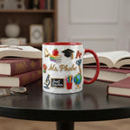 Personalized Teacher Mug, Classroom Theme Coffee Cup, Custom Teacher Gift, Back to School Mug