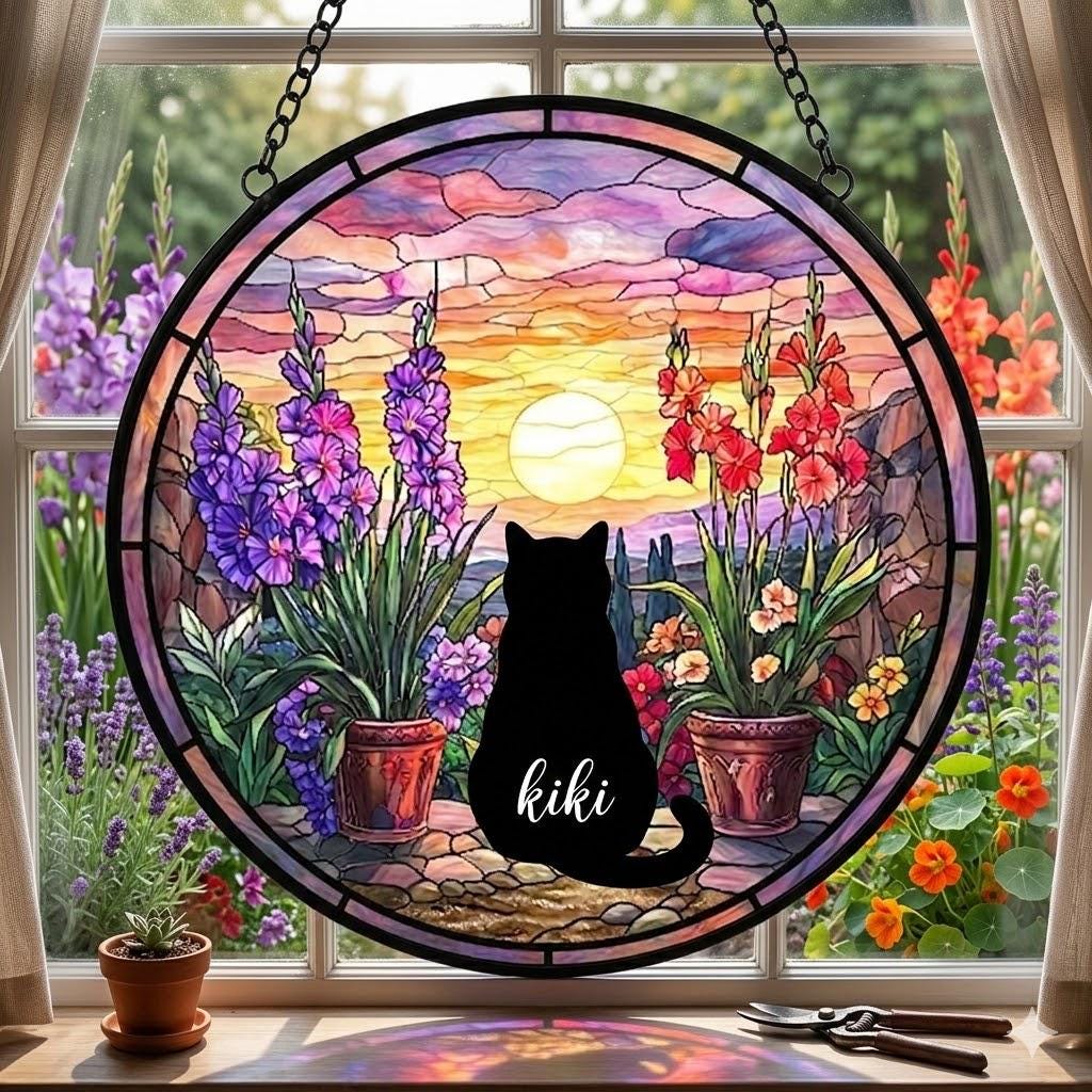 Custom British Shorthair Cat Loss Suncatcher, Pet Memorial Gift, Pet Loss Sympathy Gift, Cat Lover Gift, Pet Remembrance Gift, Custom photo