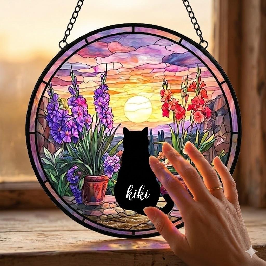 Custom British Shorthair Cat Loss Suncatcher, Pet Memorial Gift, Pet Loss Sympathy Gift, Cat Lover Gift, Pet Remembrance Gift, Custom photo - image 4
