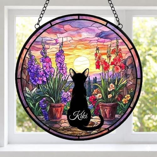 Custom Abyssinian Cat Loss Suncatcher, Pet Memorial Gift, Pet Loss Sympathy Gift, Cat Lover Gift, Pet Remembrance Gift, Custom photo - image 3