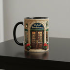 Personalized Bookshop Mug, Custom Book Store Bookworm Accent Cup, Gift for Reading Lover Mugs