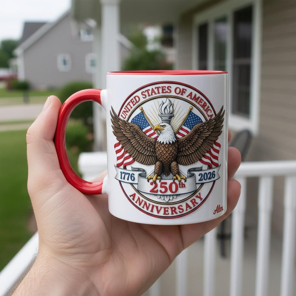 America 250th Anniversary Mug, Descendant of a Patriot Mug, Custom American Independence Day Cup - image 2