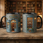 Personalized Bookstore Faux 3D Effect Mug, Library Mug, Cozy Reading Coffee Cup