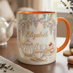 Custom Name Tea Lover Mug, Faux 3D Effect, Romance Reader Accent Mug - image 3