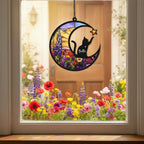 Personalized Cat Memorial With Cat Suncatcher, Custom Loss Of Cat Sympathy Gift, Gift For Cat Lovers, , Pet lover Gift, Window Hanging - image 5