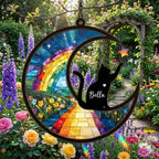 Personalized Cat Memorial With Cat Suncatcher, Custom Loss Of Cat Sympathy Gift, Gift For Cat Lovers, , Pet lover Gift, In Loving Memory