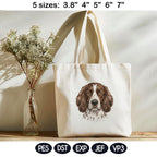 Springer Spaniel Embroidery Design, English Springer Spaniel Dog Portrait, Realistic Puppy Machine Embroidery File,5 sizes, Digital Download - image 5