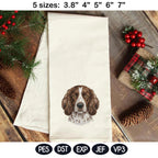 Springer Spaniel Embroidery Design, English Springer Spaniel Dog Portrait, Realistic Puppy Machine Embroidery File,5 sizes, Digital Download - image 4