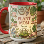 Personalized Plant Mom Mug, Faux 3D Effect Mug, Gardening Gift, Gift For Mom Grandma, 2D Flat - image 5