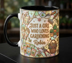 Personalized Gardening Coffee Cup, Custom 3D-Effect Garden Lover Accent Mug, Just A Girl Who Loves Gardening - image 2