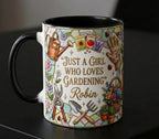 Personalized Gardening Coffee Cup, Custom 3D-Effect Garden Lover Accent Mug, Just A Girl Who Loves Gardening - image 3