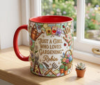 Personalized Gardening Coffee Cup, Custom 3D-Effect Garden Lover Accent Mug, Just A Girl Who Loves Gardening - image 2