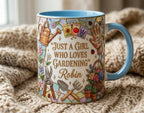 Personalized Gardening Coffee Cup, Custom 3D-Effect Garden Lover Accent Mug, Just A Girl Who Loves Gardening - image 4