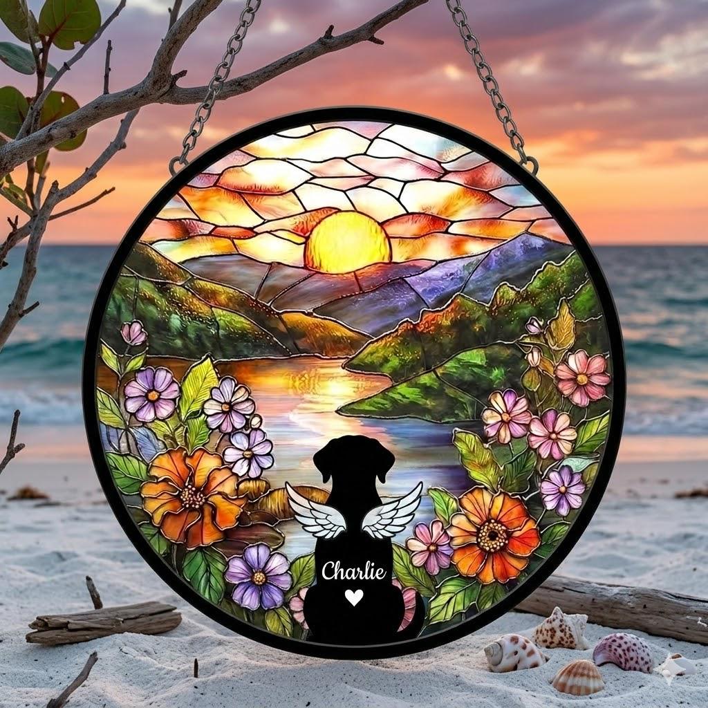 Personalized Labrador Retriever Loss Sympathy Gift, Custom Dog Memorial Suncatcher, Pet Memorial Gift, Loss of Dog Gift, Remembrance Gift - image 4
