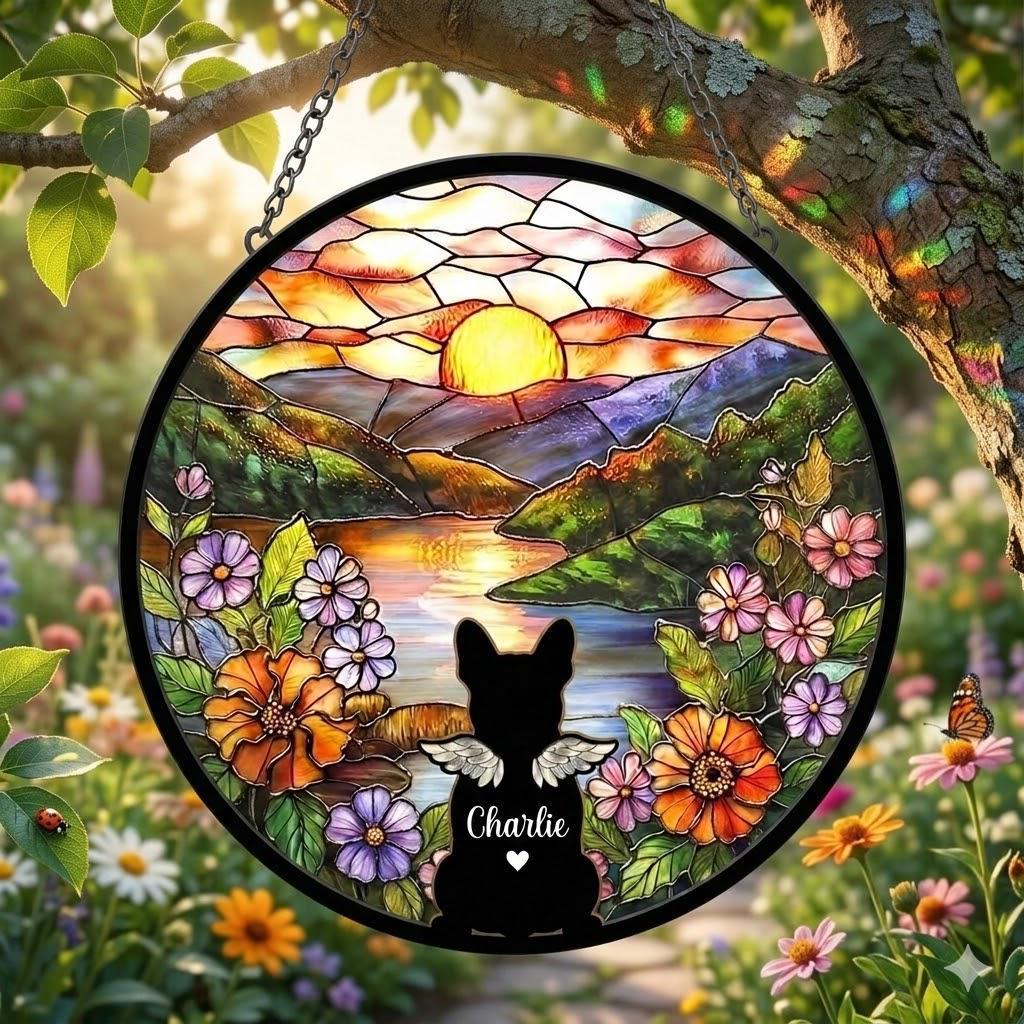 Personalized French Bulldog Loss Sympathy Gift, Custom Dog Memorial Suncatcher, Pet Memorial Gift, Loss of Dog Gift, Remembrance Gift - image 2