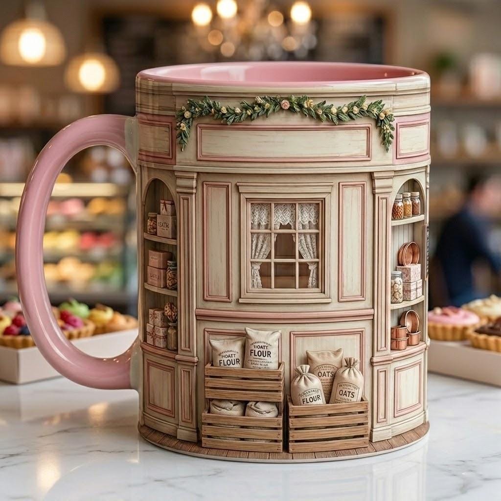 Personalized Bakery Mug, Bakery Faux 3D Effect Mug, Kitchen Baking Gift For Her - image 4
