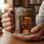 Personalized Bookshop Mug, Faux 3D Effect, Book Lover Gift, Owner Book Store - image 2