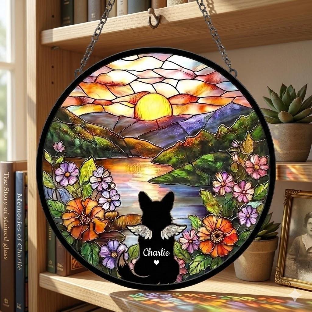 Personalized Pembroke Welsh Corgi  Loss Sympathy Gift, Custom Dog Memorial Suncatcher, Pet Memorial Gift, Loss of Dog Gift, Remembrance - image 2