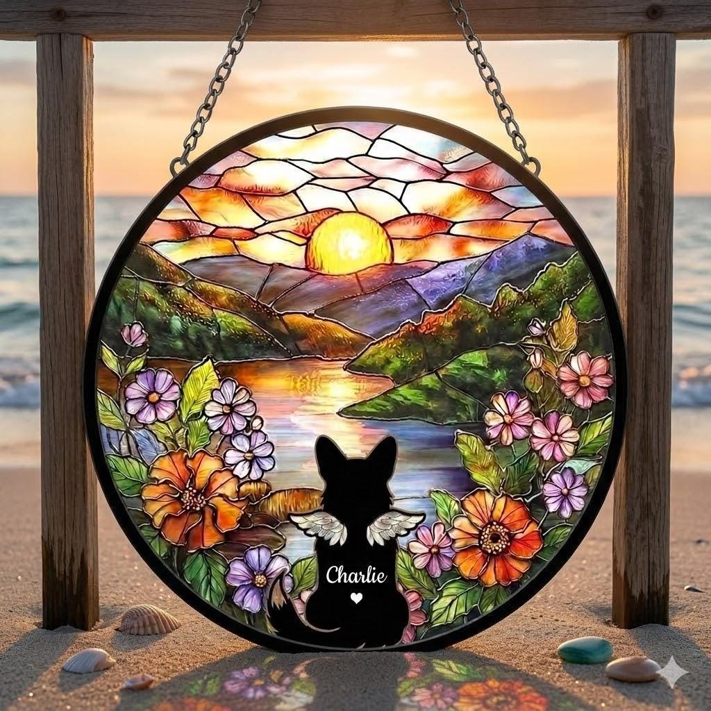 Personalized Pembroke Welsh Corgi  Loss Sympathy Gift, Custom Dog Memorial Suncatcher, Pet Memorial Gift, Loss of Dog Gift, Remembrance - image 4