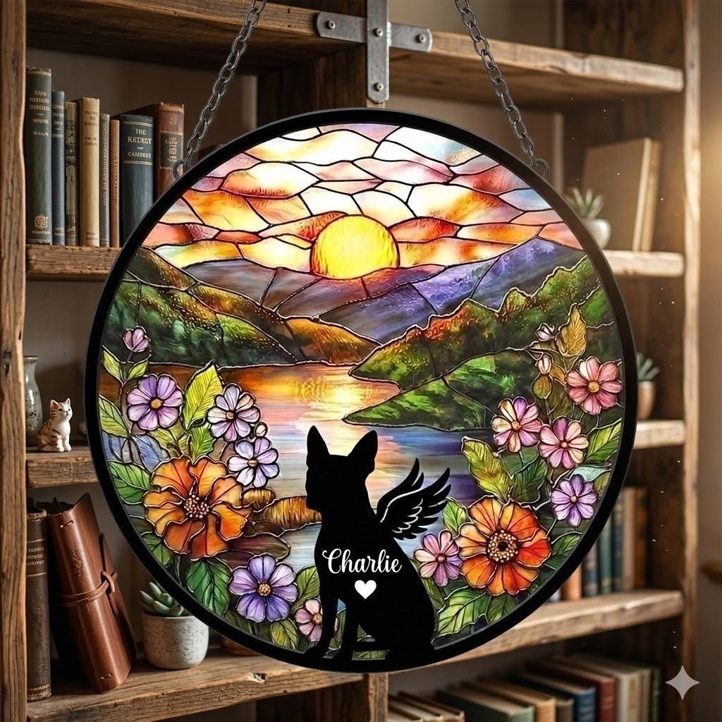 Personalized Boston Terrier  Dog   Loss Sympathy Gift, Custom Dog Memorial Suncatcher, Pet Memorial Gift, Loss of Dog Gift, Remembrance - image 3