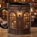 Personalized Bookshop Faux 3D Effect Mug, Custom Name Mug, Book Lover Gift, Owner Book Store - image 4