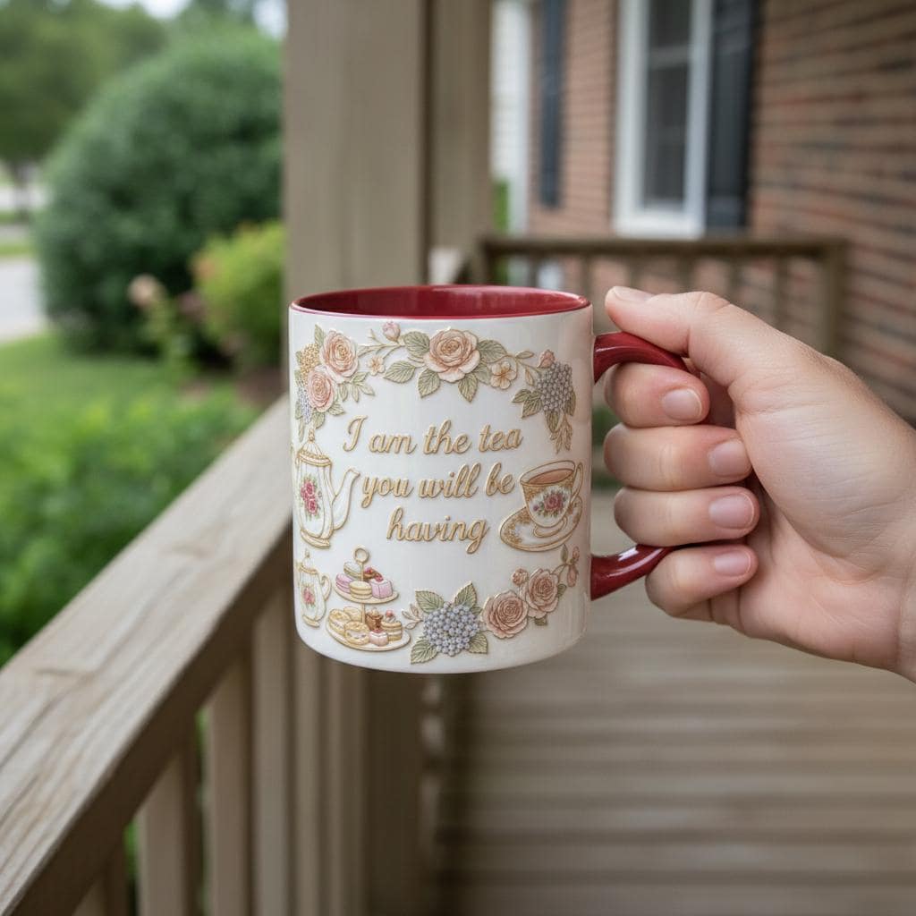 I Am The Tea You Are Having Mug, Drama Tv Series Quote Coffee Mug, Sarcastic British Humor Cup - image 4