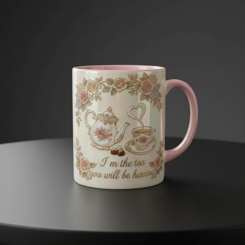 I Am The Tea You Are Having Mug, Drama Tv Series Quote Coffee Mug, Sarcastic British Humor Cup - image 3