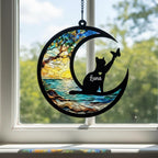 Custom Cat Memorial Suncatcher, Personalized   Loss Of Cat Sympathy Gift, Gift For Cat Lovers, Cat Remembrance Gift