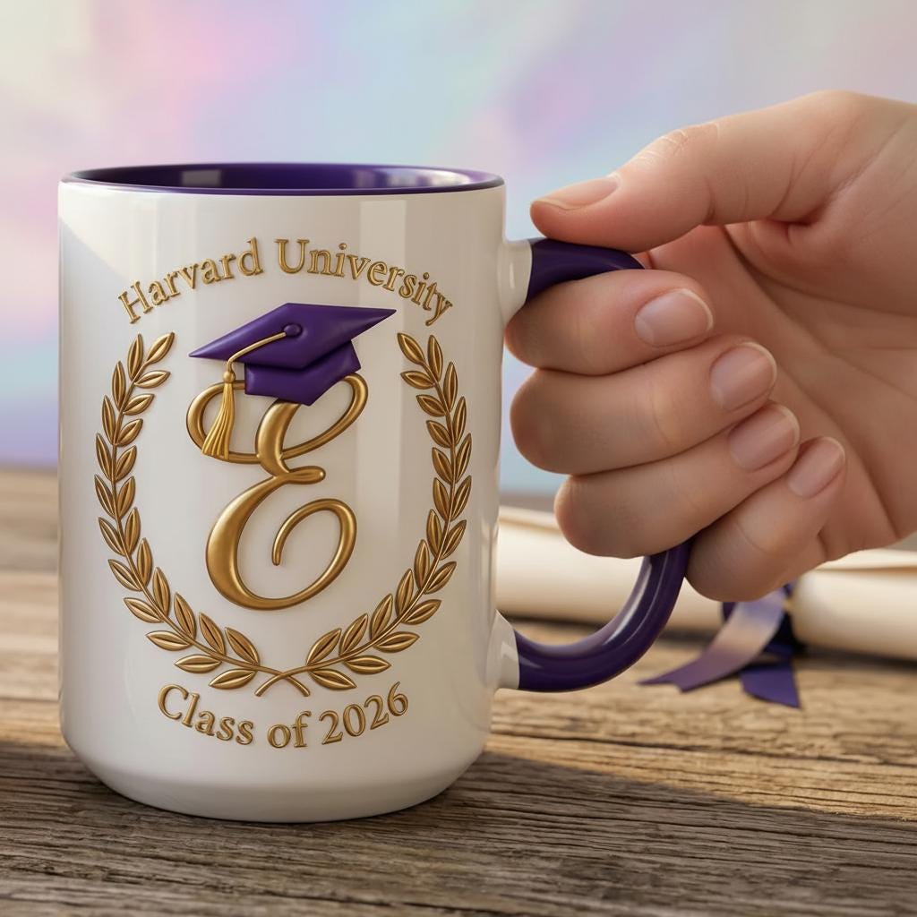 Personalized Graduation Mug, Personalized Class of 2026, College Graduated, New Graduate Gift, Faux 3D Mug - Flat Surface - image 5