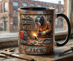 Welder 3D Effect, Custom Name Accent Mug, Personalized Welder Coffee Cup, Gift For Husband - image 4