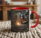 Welder 3D Effect, Custom Name Accent Mug, Personalized Welder Coffee Cup, Gift For Husband - image 4